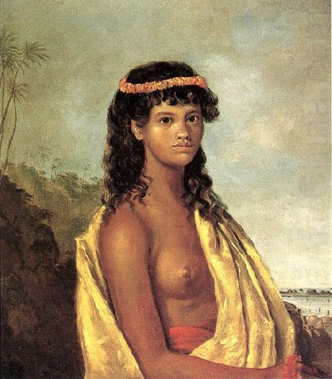 Robert Dampier 'Tetuppa, a Native Female of the Sandwich Islands' china oil painting image